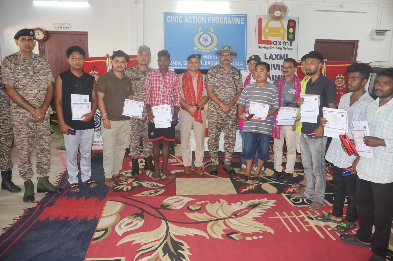 CRPF Concludes Free Driving Training for 9 Youths